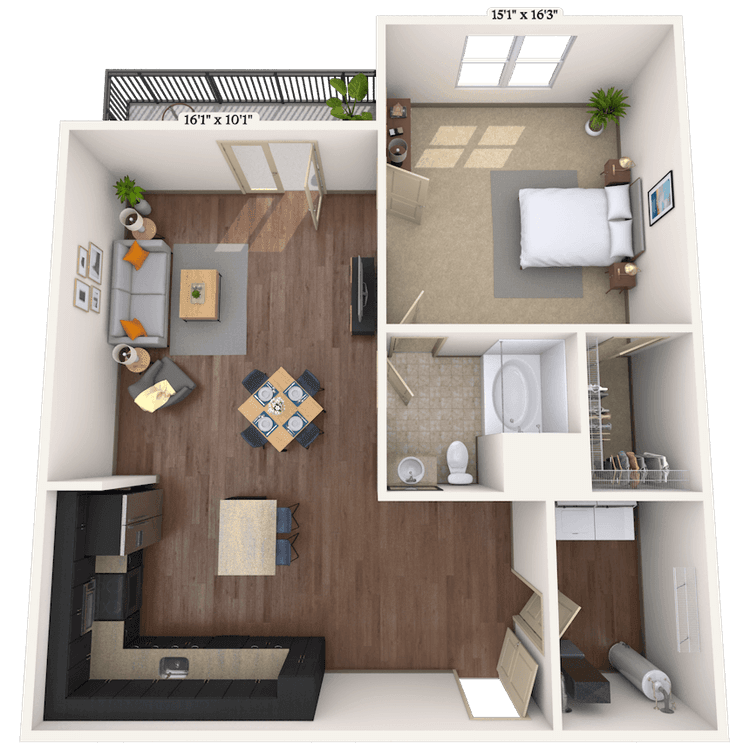 Floorplan image of unit 015005