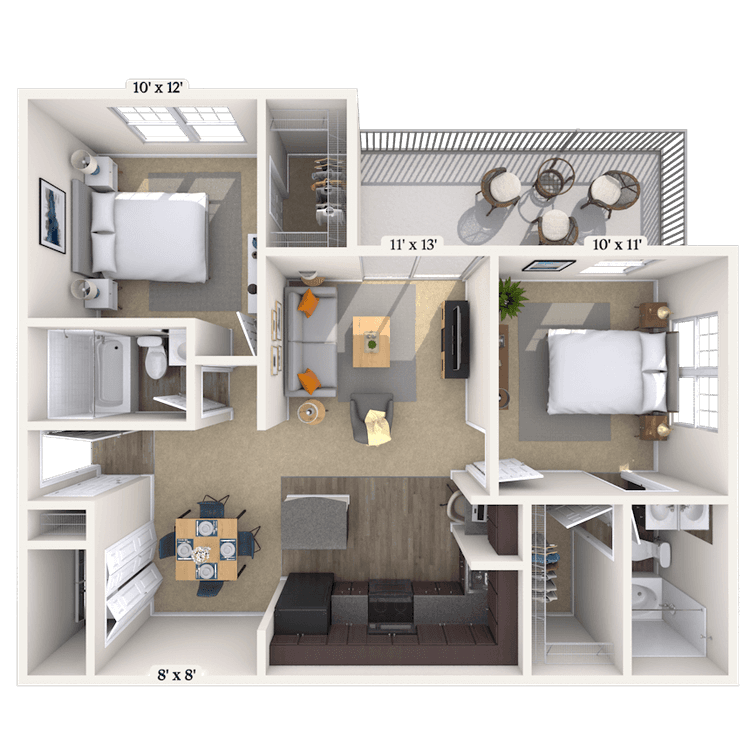 Floorplan image of unit 07712