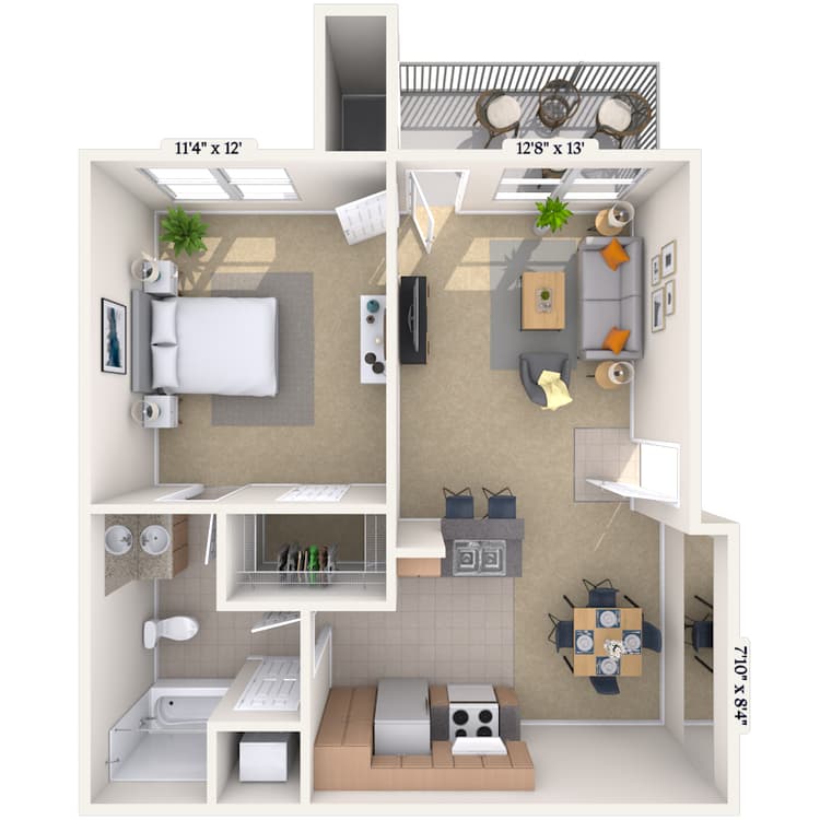 Floorplan image of unit 033210