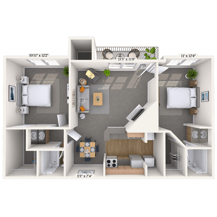 Floorplan image of unit 111106