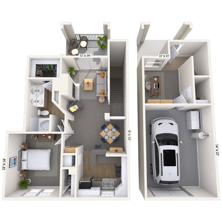 Floorplan image of unit 0111107