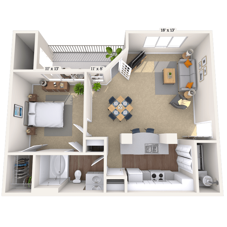 Floorplan image of unit 007709