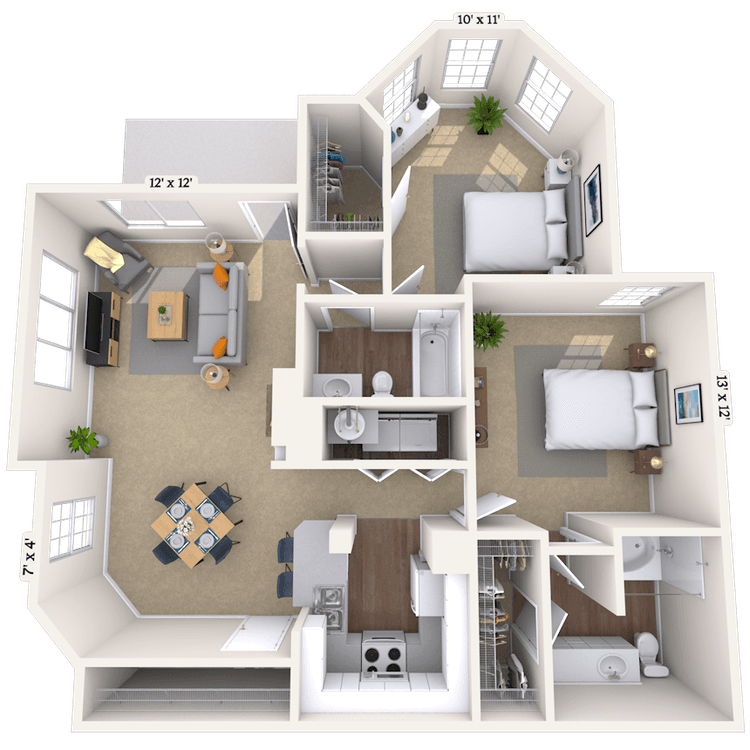 Floorplan image of unit 009920