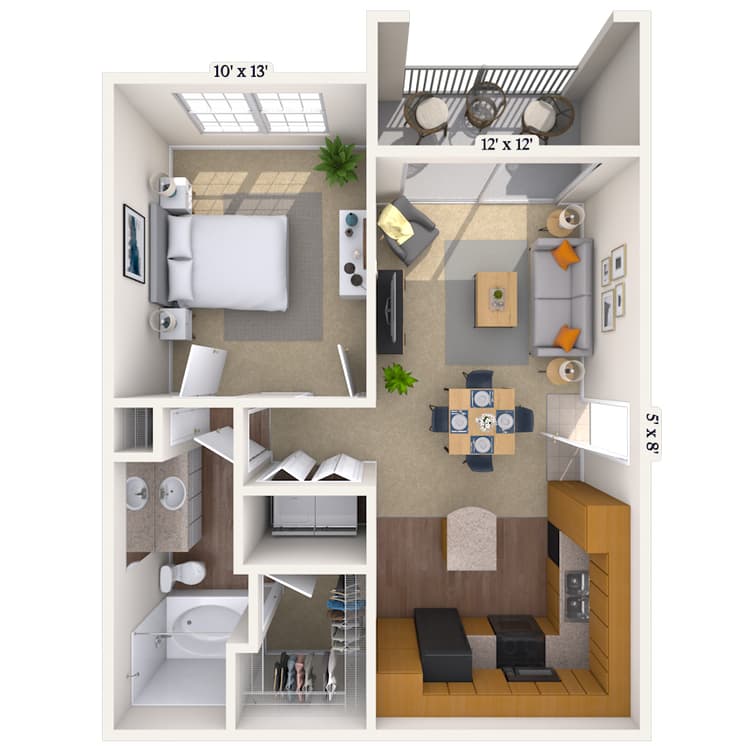 Floorplan image of unit 09916