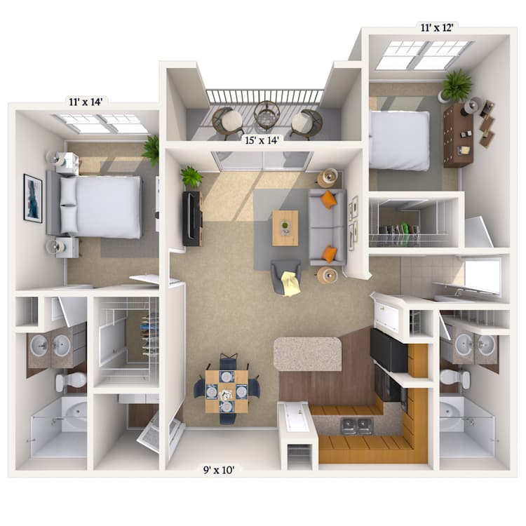 Floorplan image of unit 131313