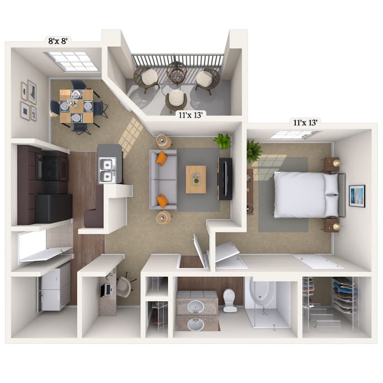 Floorplan image of unit 2305