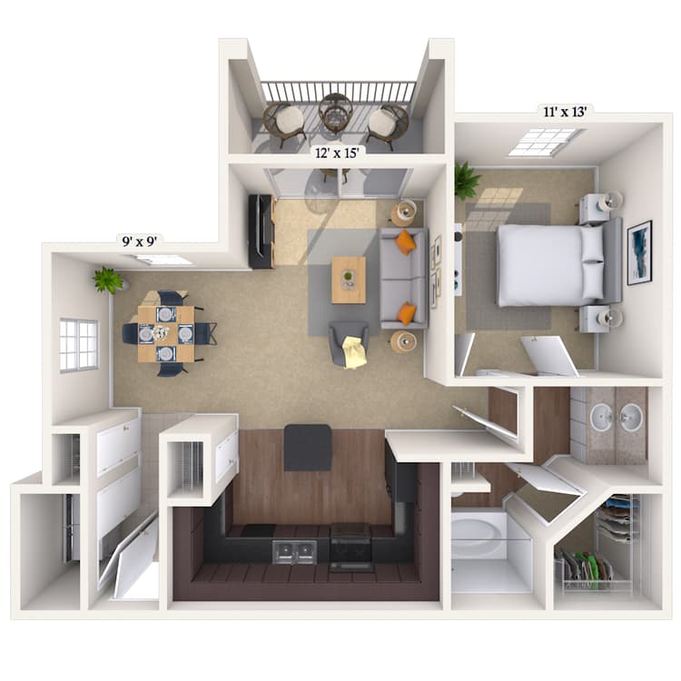 Floorplan image of unit 4208
