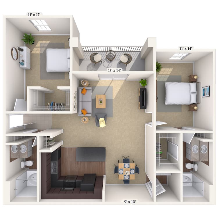 Floorplan image of unit 8311