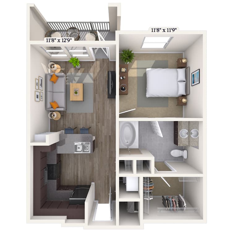 Floorplan image of unit 2209