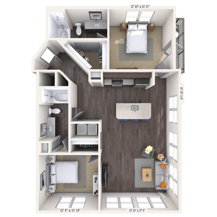 Floorplan image of unit 260