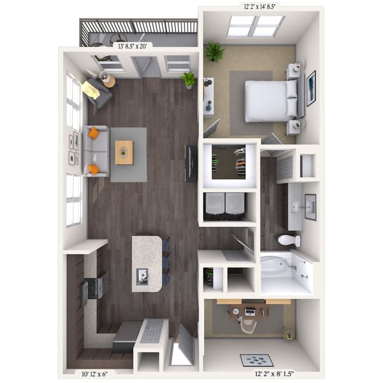Floorplan image of unit 265