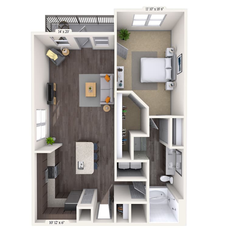 Floorplan image of unit 429