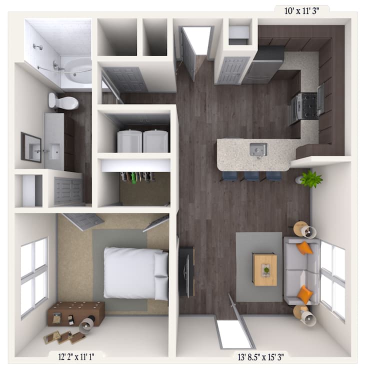 Floorplan image of unit 506