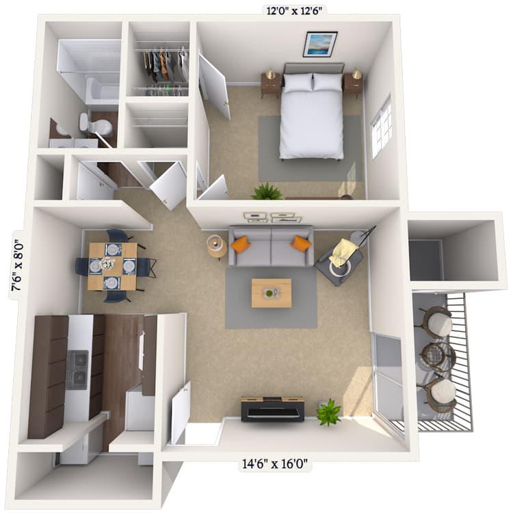 Floorplan image of unit 01108