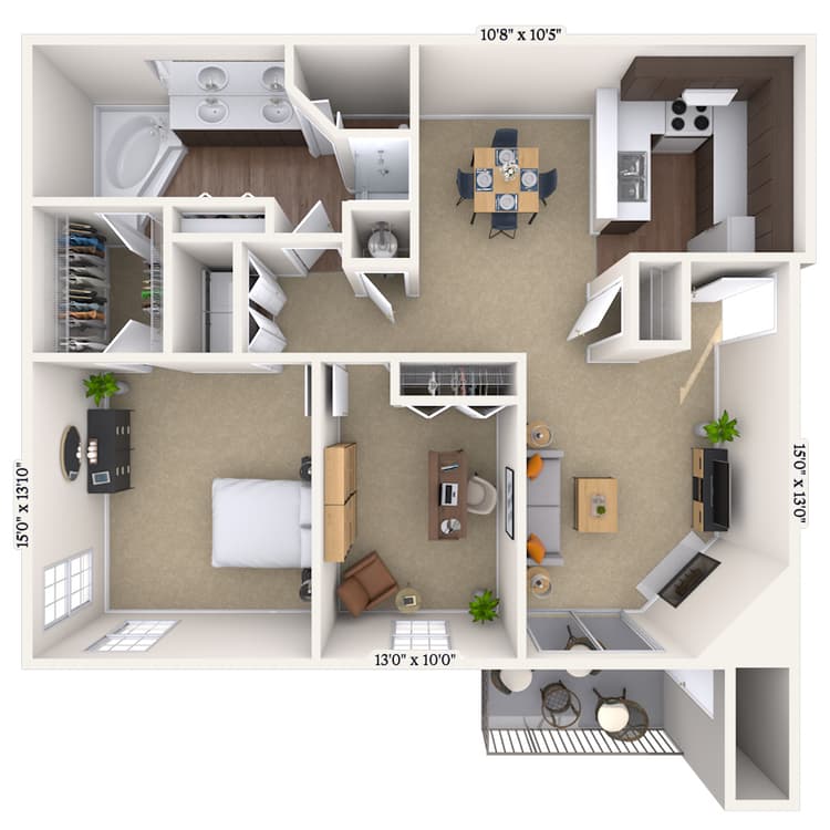 Floorplan image of unit 01008