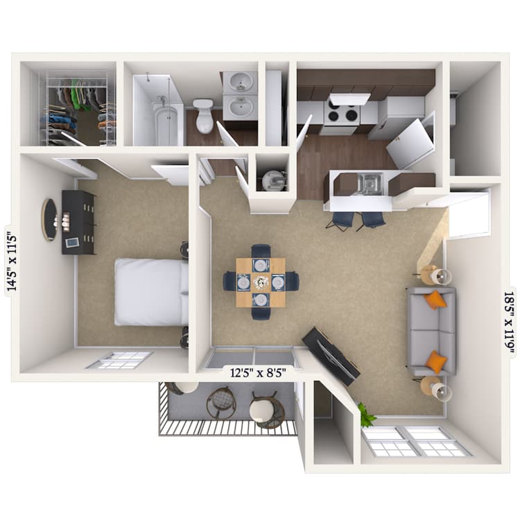 Floorplan image of unit 01069