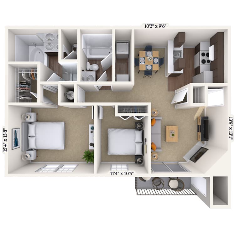 Floorplan image of unit 01138