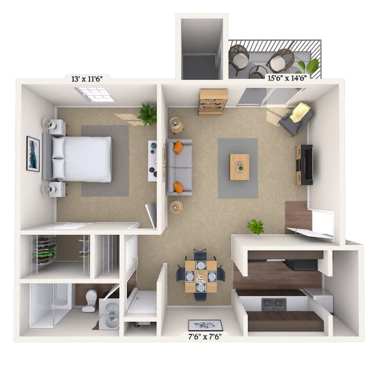 Floorplan image of unit 01151