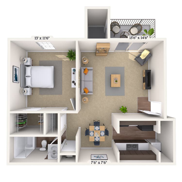 Floorplan image of unit 03361