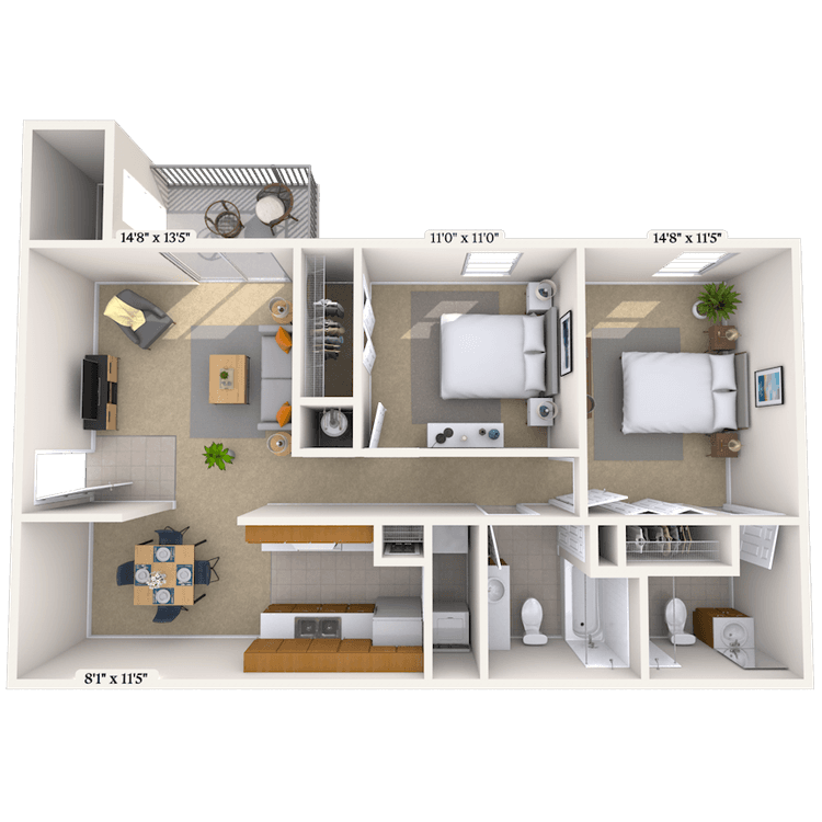 Floorplan image of unit 01049