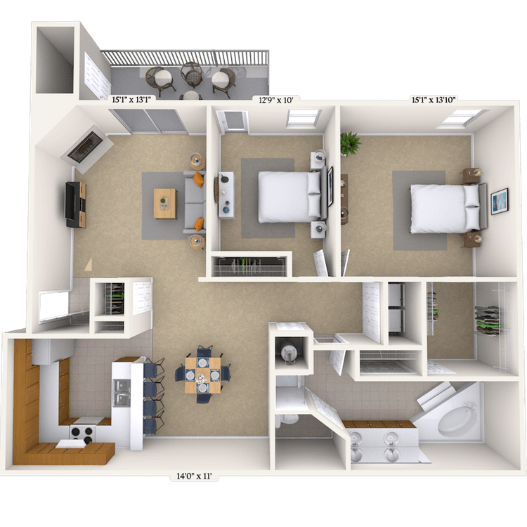 Floorplan image of unit 01094