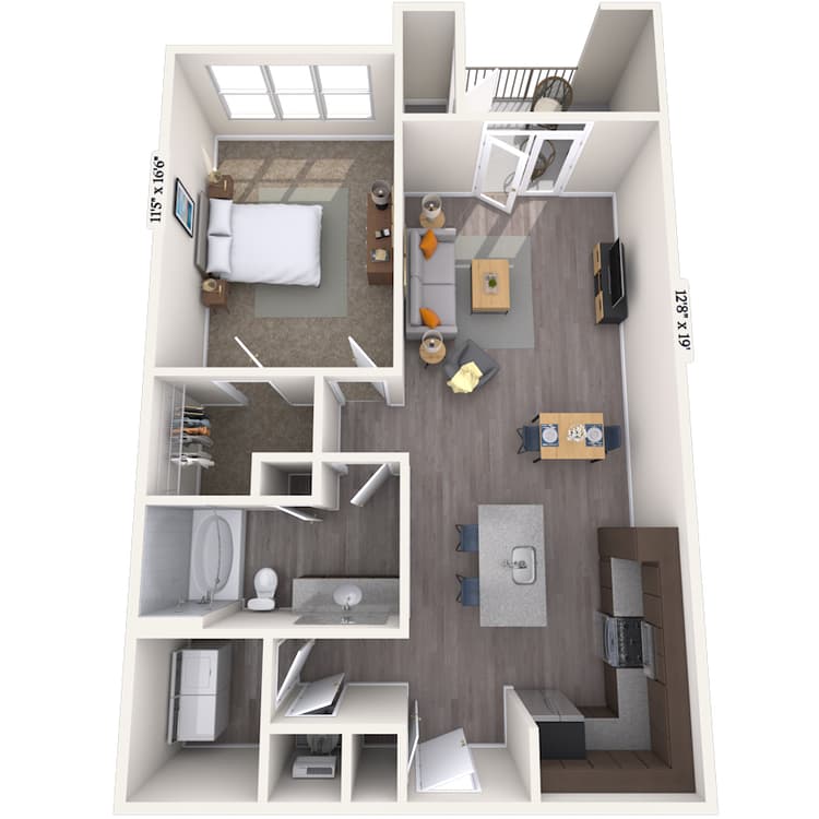 Floorplan image of unit 1322