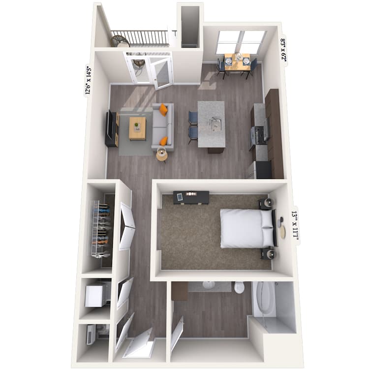 Floorplan image of unit 3205