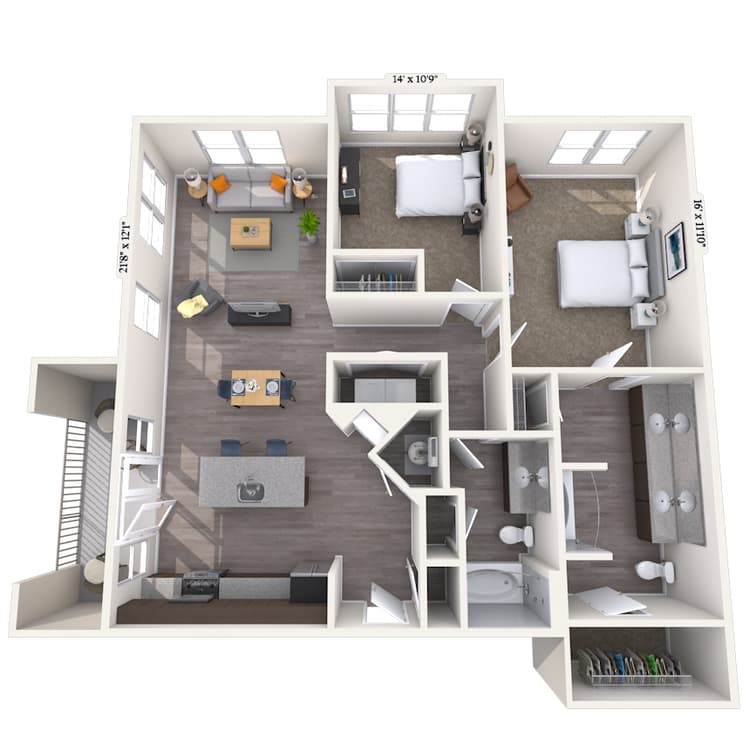 Floorplan image of unit 6312