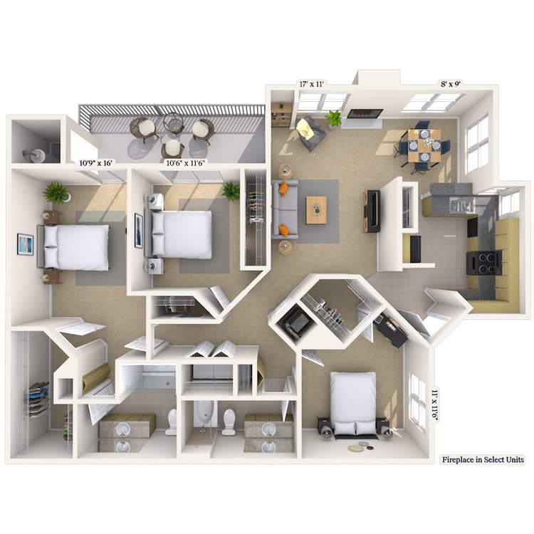 Floorplan image of unit 012030
