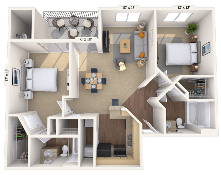 Floorplan image of unit 163073