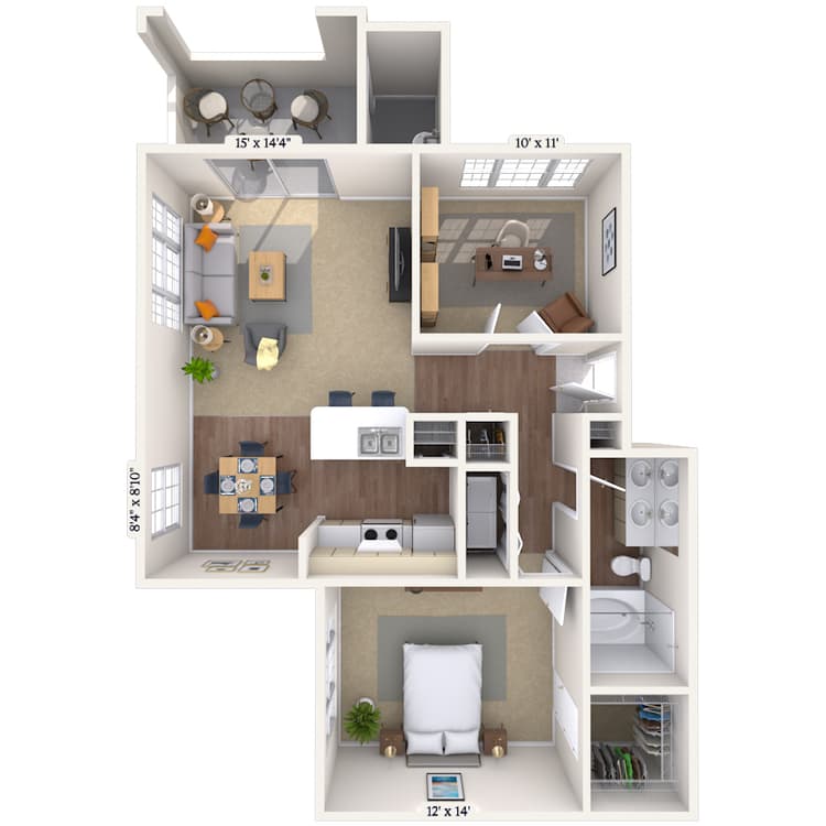Floorplan image of unit 011061