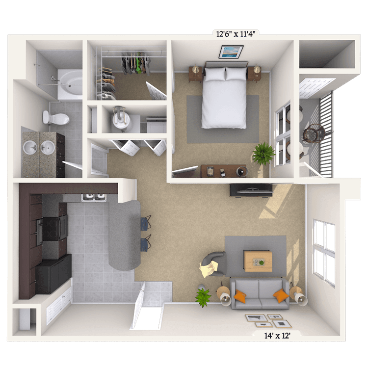 Floorplan image of unit 161089