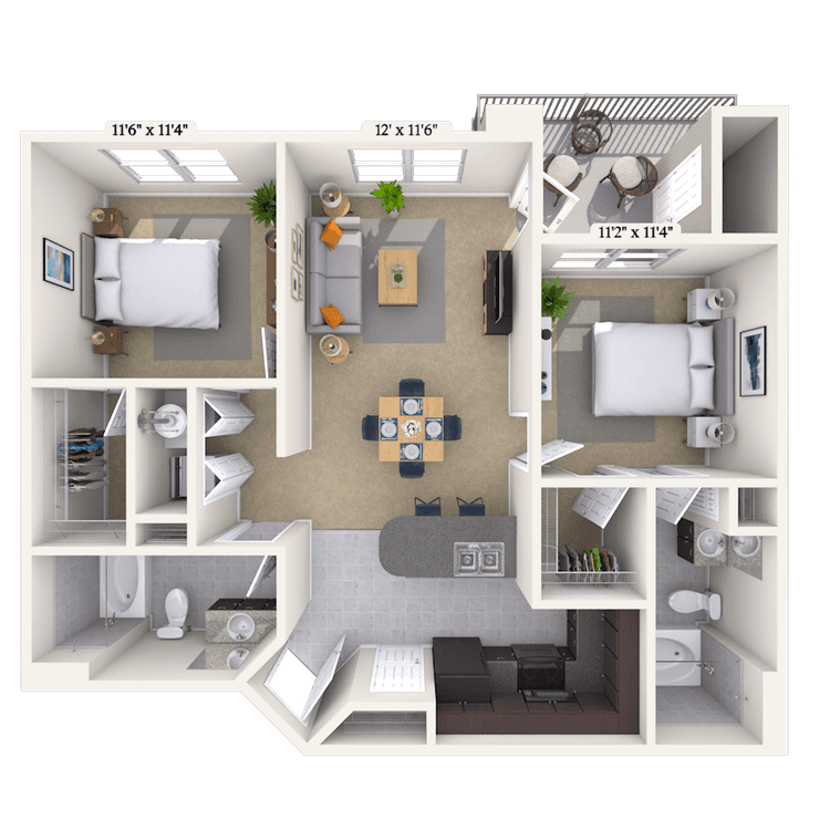 Floorplan image of unit 261139