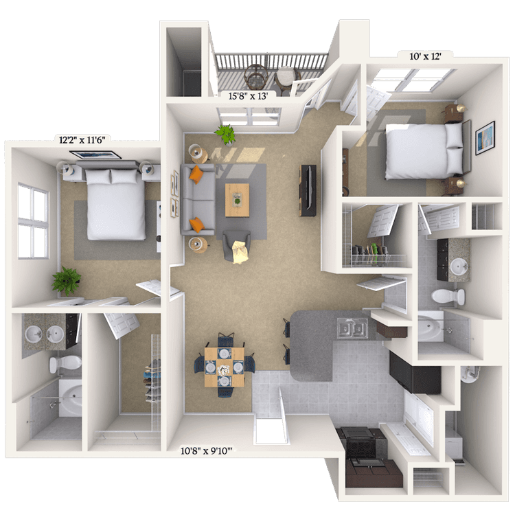 Floorplan image of unit 033013