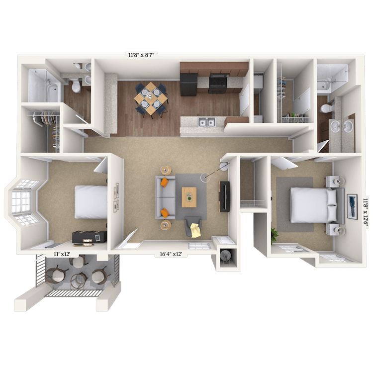 Floorplan image of unit 002184