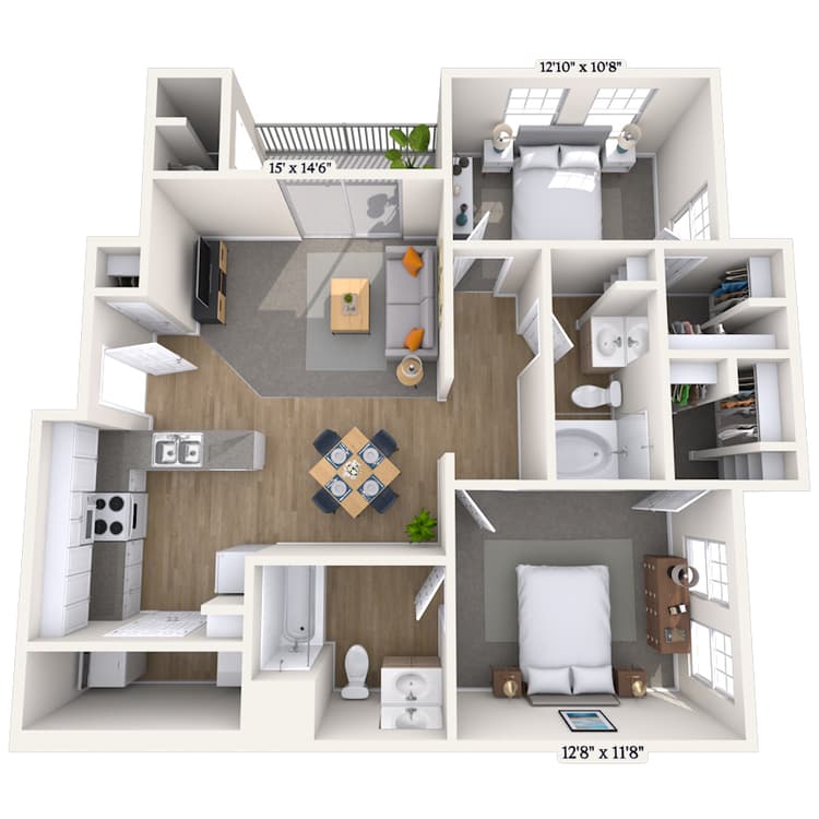 Floorplan image of unit 1156