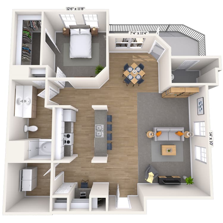 Floorplan image of unit 1310