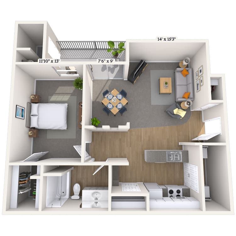 Floorplan image of unit 1351