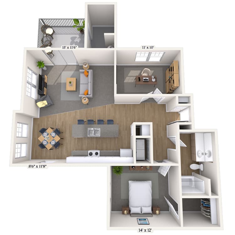 Floorplan image of unit 2209