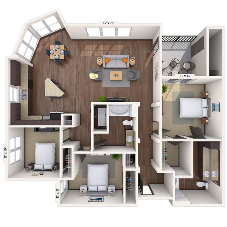 Floorplan image of unit 2055