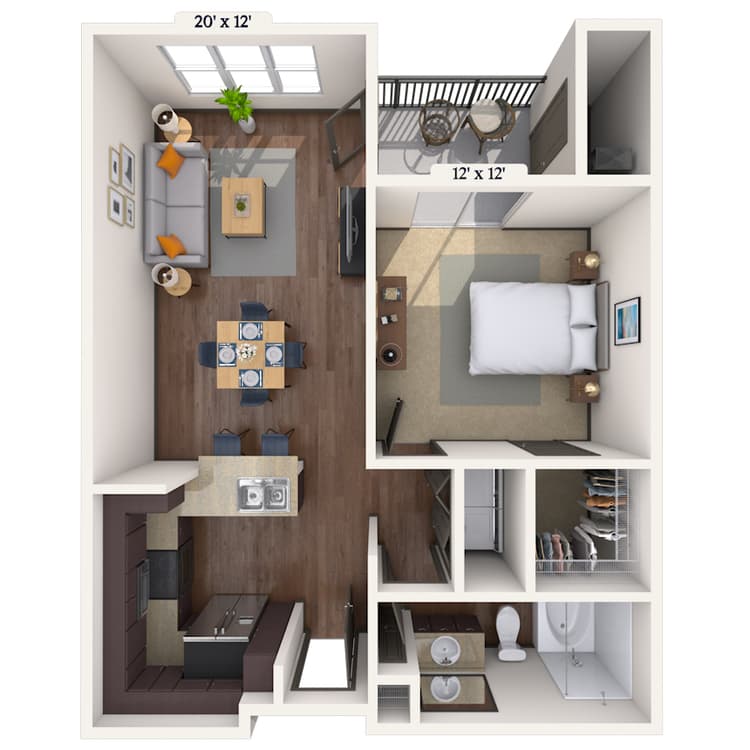 Floorplan image of unit 2086