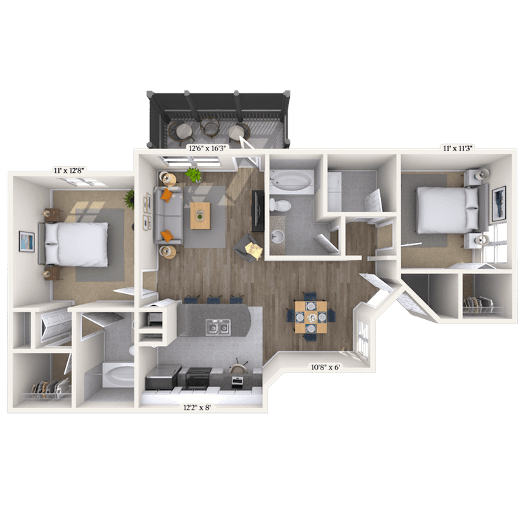 Floorplan image of unit 016-108