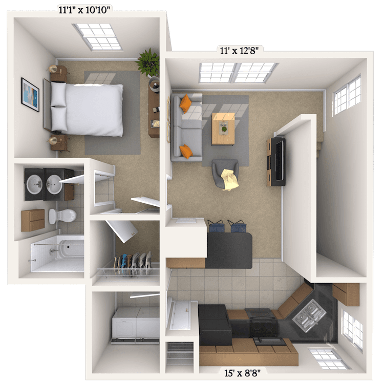 Floorplan image of unit 02207