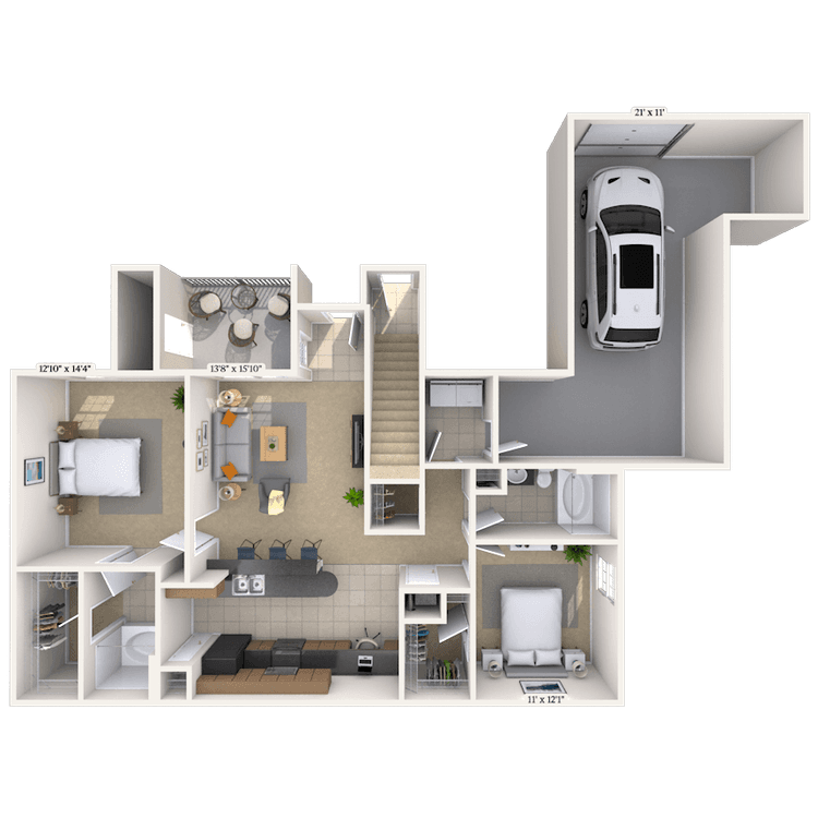 Floorplan image of unit 15101