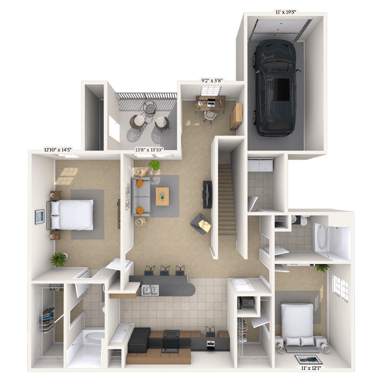 Floorplan image of unit 19203