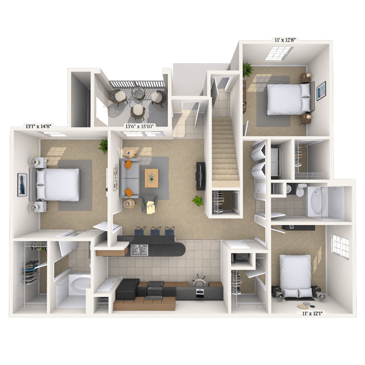 Floorplan image of unit 21102