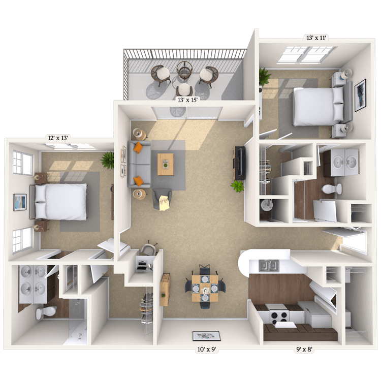 Floorplan image of unit 022306