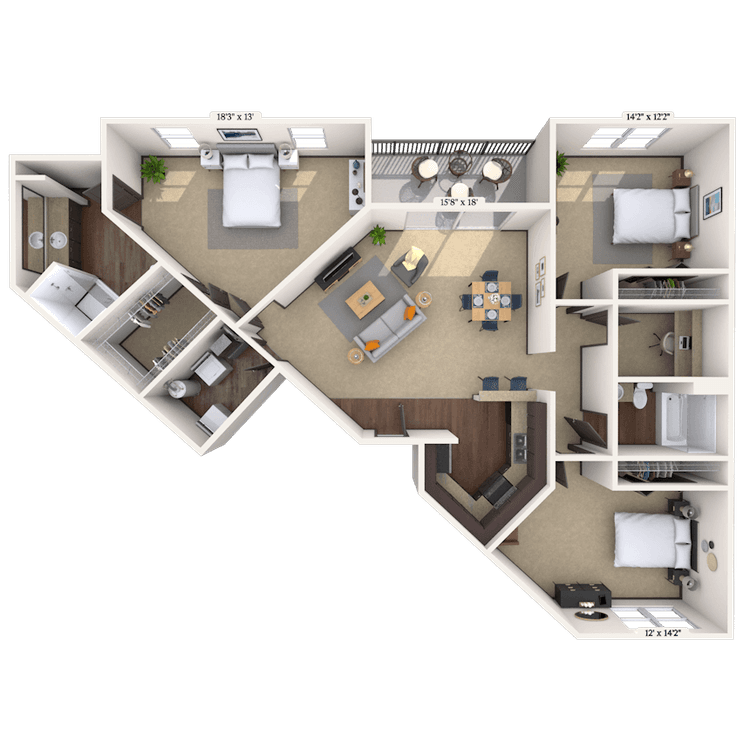 Floorplan image of unit 06615