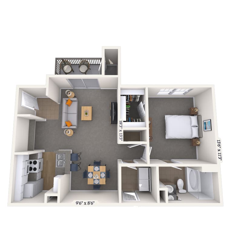 Floorplan image of unit 151504