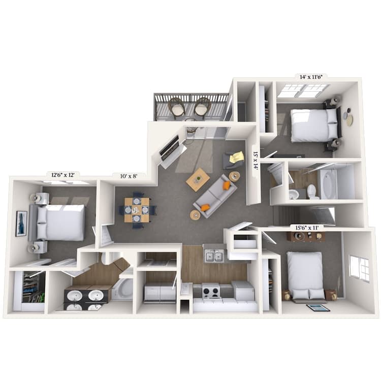Floorplan image of unit 161610